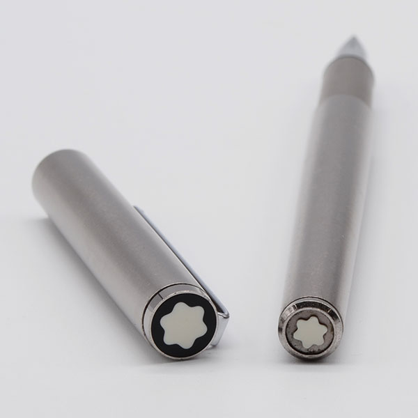 Montblanc Noblesse Slimline Fountain Pen (1980s) - Fogged Steel, C